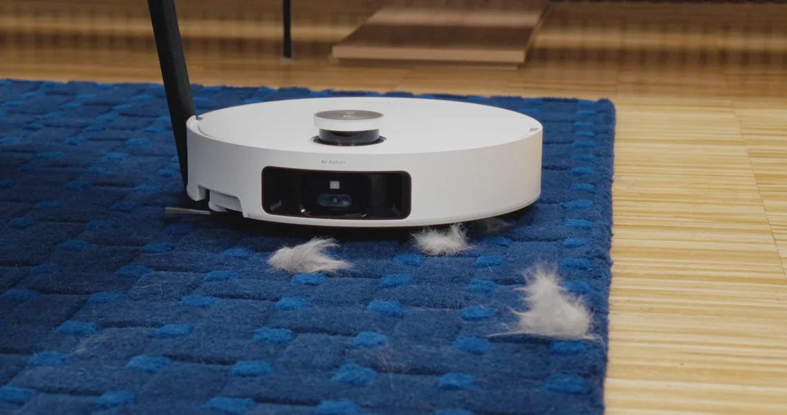 Auch Haare saugt der Matrix10 gut auf Teppichen ab. 